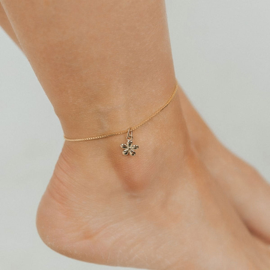 Roma Charm Collection Anklet Roma Flower Charm Adjustable Anklet