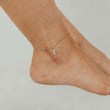 Roma Charm Collection Anklet Roma Infinity CZ Charm Adjustable Anklet