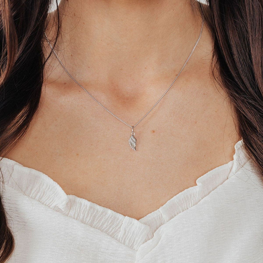 Roma Charm Collection Pendant Silver Roma Angel Wing Charm (Silver)