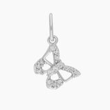 Roma Charm Collection Pendant Silver Roma Butterfly CZ Charm (Silver)