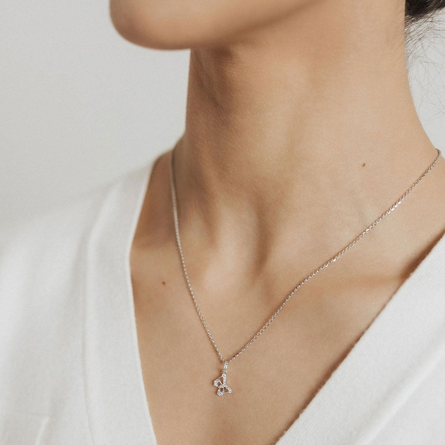 Roma Charm Collection Pendant Silver Roma Butterfly CZ Charm (Silver)