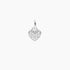 Roma Charm Collection Pendant Silver Roma Heart CZ Charm (Silver)