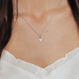 Roma Charm Collection Pendant Silver Roma Heart CZ Charm (Silver)