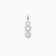 Roma Charm Collection Pendant Silver Roma Infinity CZ Charm (Silver)