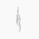 Roma Charm Collection Pendant Silver Roma Italian Horn Charm (Silver)