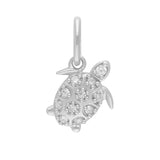 Roma Charm Collection Pendant Silver Roma Turtle CZ Charm (Silver)