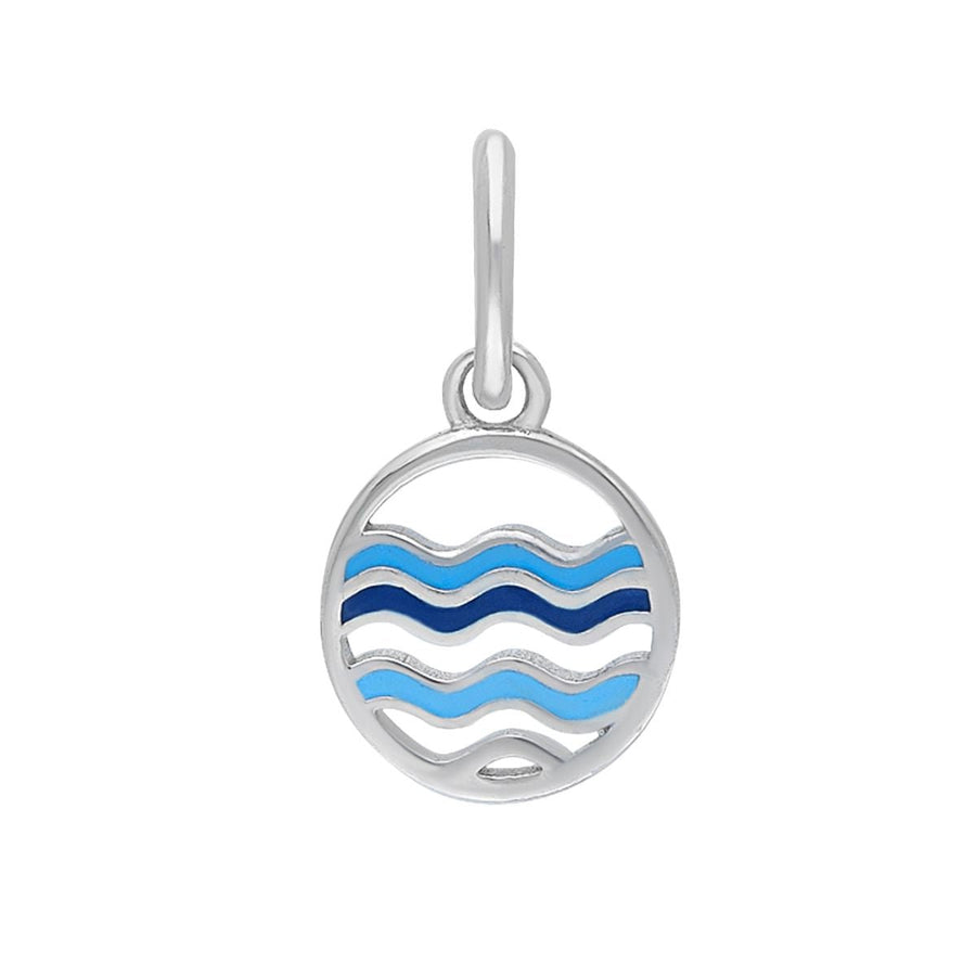 Roma Charm Collection Pendant Silver Roma Wave Charm (Silver)