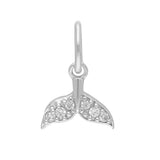 Roma Charm Collection Pendant Silver Roma Whale Tail CZ Charm (Silver)