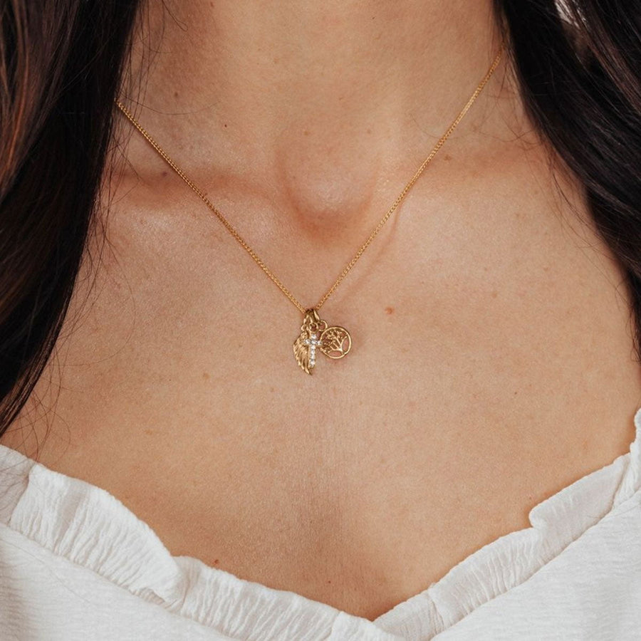 Roma Charm Collection Pendants Gold Roma Angel Wing Charm (Gold)