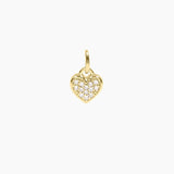 Roma Charm Collection Pendants Gold Roma Heart CZ Charm (Gold)