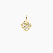 Roma Charm Collection Pendants Gold Roma Heart CZ Charm (Gold)