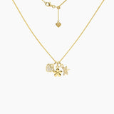 Roma Charm Collection Sets Gold Heart, Flower & Dragonfly Charm Set