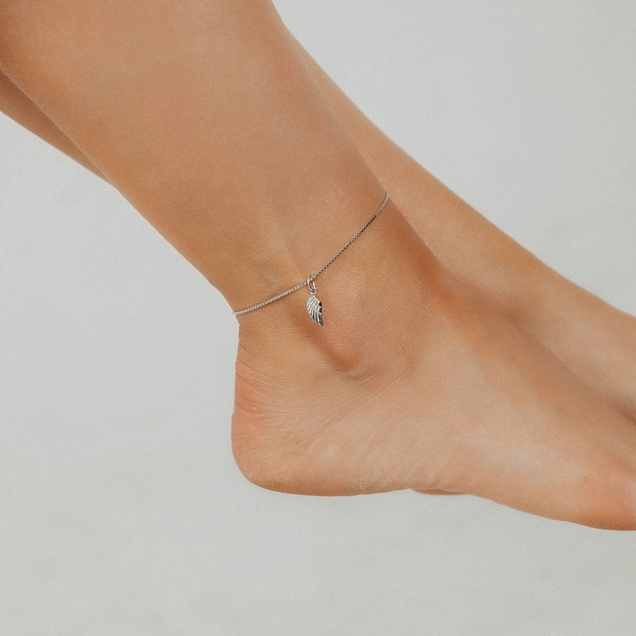Roma Charms Collection Pendant Charm / Silver Roma Angel Wing Charm (Silver)