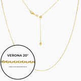 Roma Designer Jewelry Necklaces Italian Sterling Silver Verona Cable Adjustable Chain