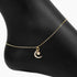 Roma Designer Jewelry (RDJ, LLC) Anklet 9" + 1" Extension Roma Moon & Star CZ Charm Anklet (Gold)