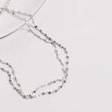 Roma Designer Jewelry (RDJ, LLC) Anklet Silver Double Strand Specchio Mirror Chain Anklet (Silver)
