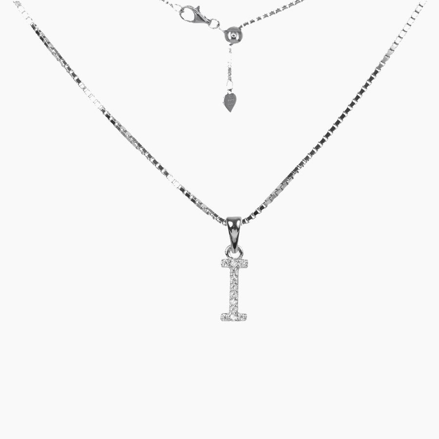 Roma Designer Jewelry (RDJ, LLC) Necklace I Sterling Silver CZ Small Initial Necklace