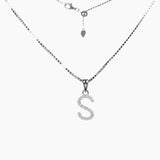 Roma Designer Jewelry (RDJ, LLC) Necklace S Sterling Silver CZ Small Initial Necklace