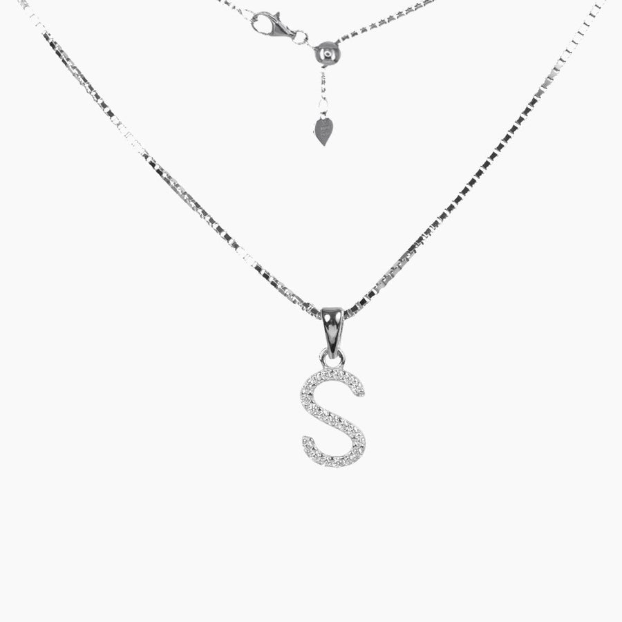 Roma Designer Jewelry (RDJ, LLC) Necklace S Sterling Silver CZ Small Initial Necklace