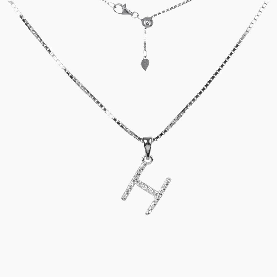 Floating K necklace - silver - Waju Designs