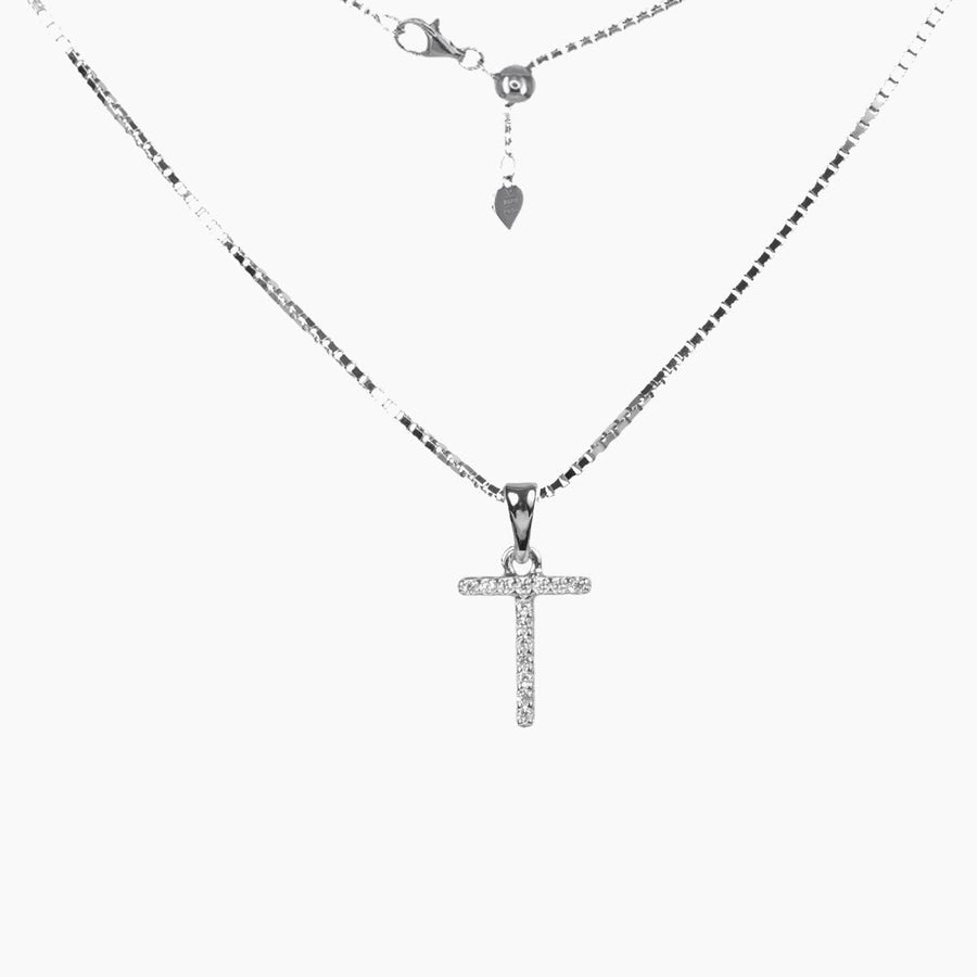 Roma Designer Jewelry (RDJ, LLC) Necklace Sterling Silver CZ Small Initial Necklace