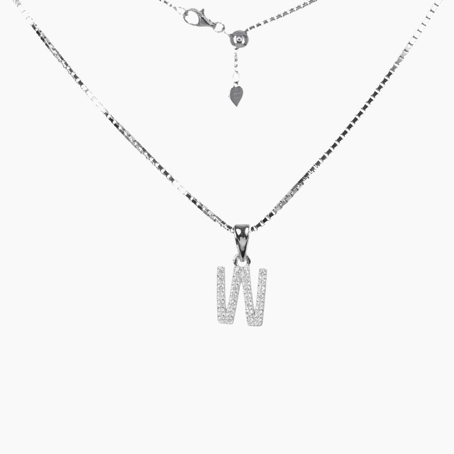Roma Designer Jewelry (RDJ, LLC) Necklace W Sterling Silver CZ Small Initial Necklace