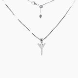 Roma Designer Jewelry (RDJ, LLC) Necklace Y Sterling Silver CZ Small Initial Necklace
