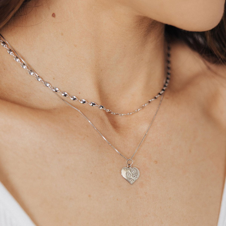 Roma Designer Jewelry (RDJ, LLC) Necklaces Sterling Silver Heart & Paw Pendant Necklace