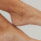 Roma Italian Adjustables Anklet Adjustable Venezia Box Sterling Silver Anklet (Gold)