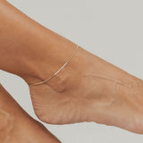 Roma Italian Adjustables Anklet Adjustable Venezia Box Sterling Silver Anklet (Gold)