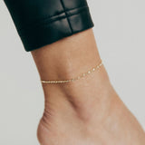 Roma Italian Adjustables Anklet Up to 10" Adjustable Luna Bead Anklet (Gold)