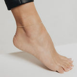 Roma Italian Adjustables Anklet Up to 10" Adjustable Verona Cable Anklet (Gold)