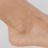 Roma Italian Adjustables Anklet Up to 10" Italian Ferrara Diamond-Cut Bead Adjustable Anklet (Gold)