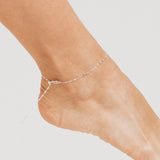 Roma Italian Adjustables Anklet Up to 11" Adjustable Specchio Mirror Anklet (Silver)