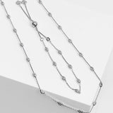 Roma Italian Adjustables Bracelets Adjustable Moon Cut Stazione Friendship Bracelet (Silver)
