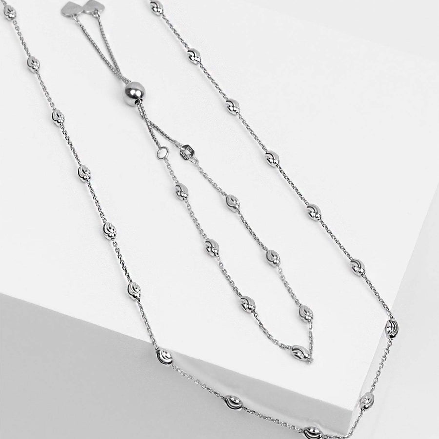 Roma Italian Adjustables Bracelets Adjustable Moon Cut Stazione Friendship Bracelet (Silver)