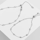 Roma Italian Adjustables Bracelets Adjustable Moon Cut Stazione Friendship Bracelet (Silver)