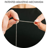 Roma Italian Adjustables Necklaces 24" Italian Sterling Silver Milano Twist Adjustable Chain