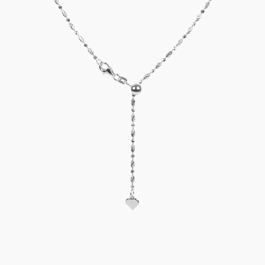 Roma Italian Adjustables Necklaces,Chains Silver 24" Italian Luna Bead Adjustable Chain (Silver)