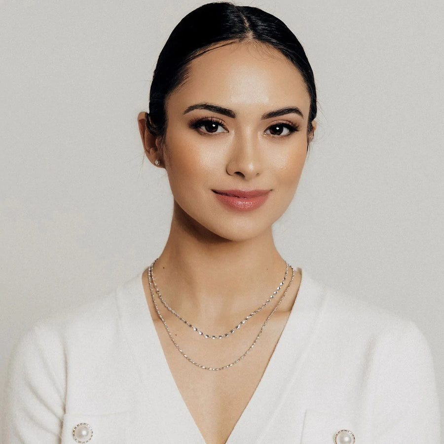 Roma Italian Adjustables Necklaces,Chains Silver 24" Italian Luna Bead Adjustable Chain (Silver)