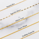 Roma Italian Adjustables Necklaces Gold 20" Italian Graffetta Paperclip Adjustable Chain (Gold)
