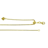 Roma Italian Adjustables Necklaces Gold 24" Italian Venezia Box Adjustable Chain (Gold)