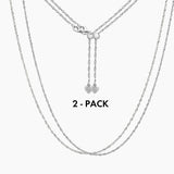 Roma Italian Adjustables Necklaces Silver / 2 (45% Off) 24" Italian Sterling Silver Milano Twist Adjustable Chain