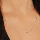 Roma Italian Adjustables Necklaces Silver 24" Italian Venezia Box Adjustable Chain (Silver)