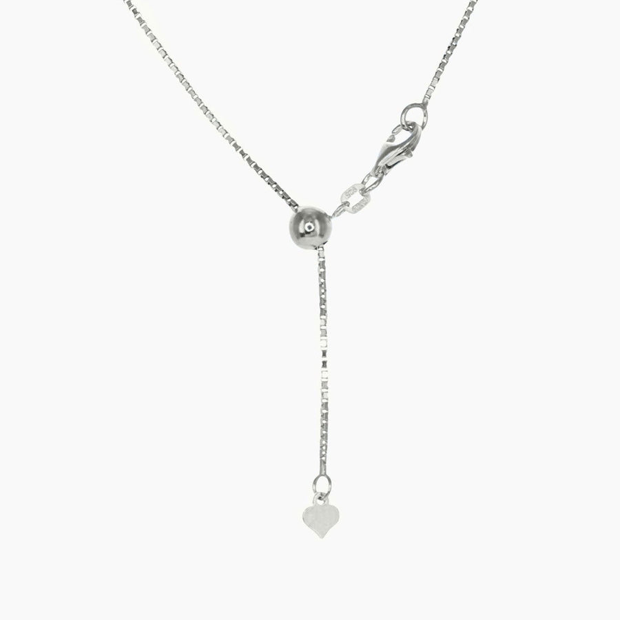 Roma Italian Adjustables Necklaces Silver 24" Italian Venezia Box Adjustable Chain (Silver)