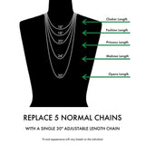 Roma Italian Adjustables Necklaces Silver 30" Italian Sterling Silver Milano Twist Adjustable Chain