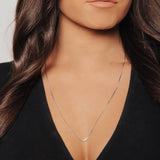 Roma Italian Adjustables Necklaces Silver 30" Italian Venezia Heavy Box Adjustable Chain (Silver)