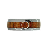 Roma Men's Collection Rings Koa Wood Tungsten Ring