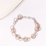 Roma Private Collection Bracelets Silver & Rose Gold Bella Sparkling 2-Tone Multi-Circle Bracelet
