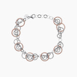 Roma Private Collection Bracelets Silver & Rose Gold Bella Sparkling 2-Tone Multi-Circle Bracelet